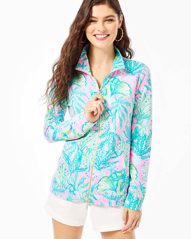 UPF 50+ Betsey Zip-Up, , large - Lilly Pulitzer