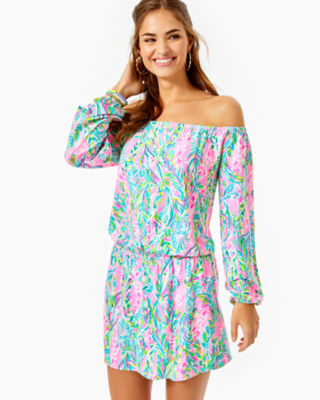 lilly pulitzer off shoulder dress