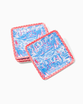 Set Of 4 Printed Plates, , large - Lilly Pulitzer