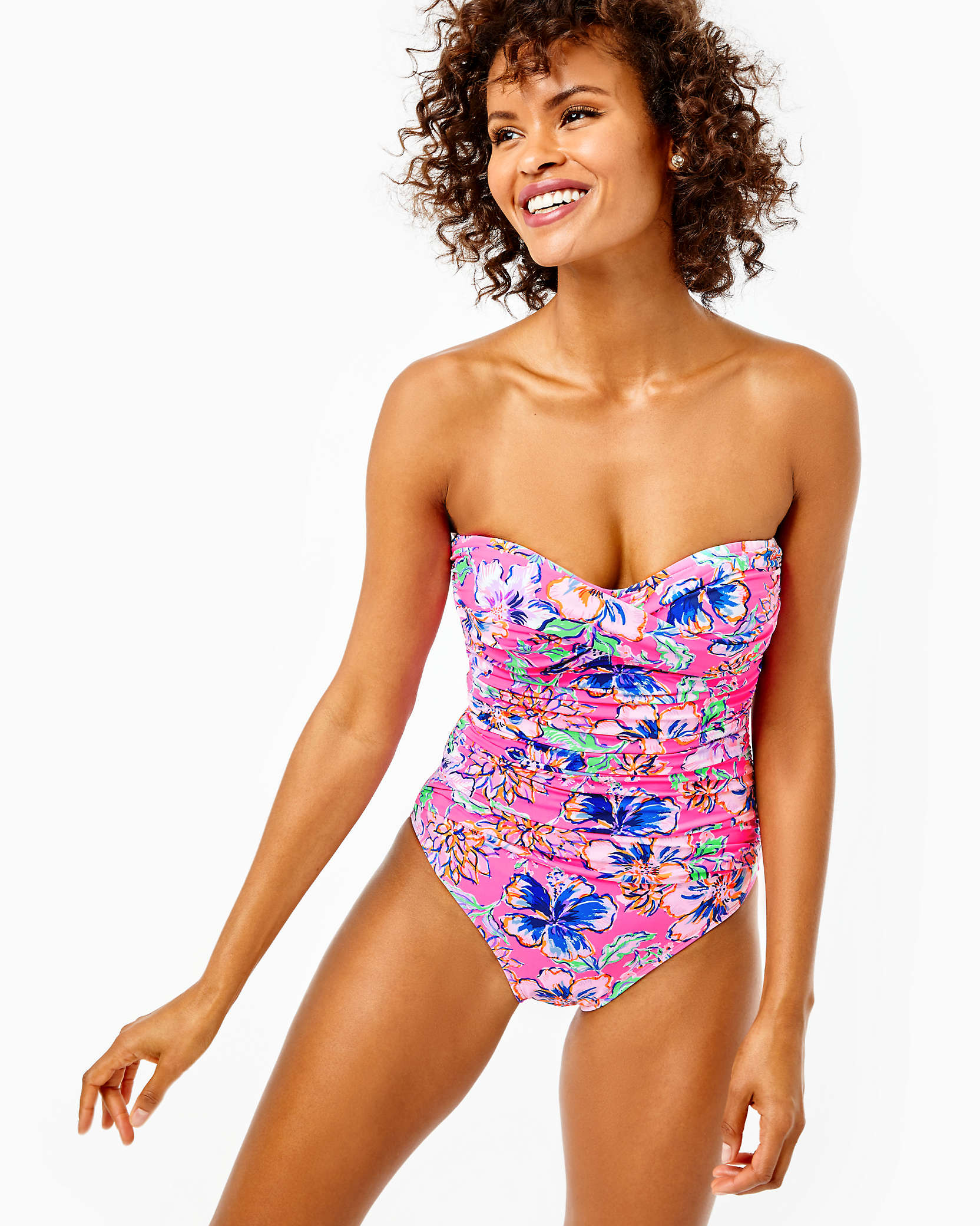 Lilly Pulitzer Flamenco One-piece Swimsuit In Pink Isle Last Bud Not Least