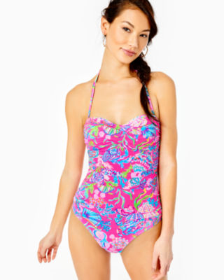 Lilly Pulitzer Flamenco One-piece Swimsuit In Pink Isle Shell Me Something Good