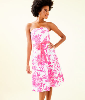 lilly pulitzer strapless dress