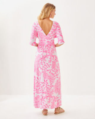 Parigi Maxi Dress, Rousseau Pink Glisten In The Sun, large image 1