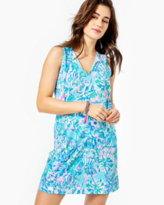 Lilly Pulitzer Johana Cover-up In Blue Ibiza Cabana Cocktail