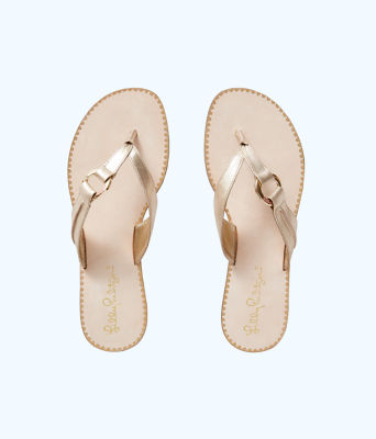 lilly pulitzer gold sandals