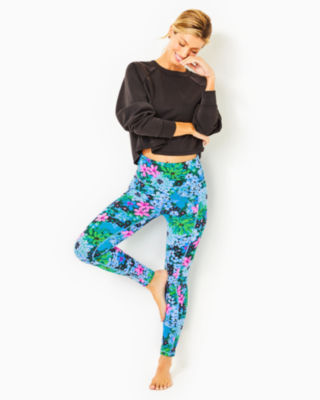 Lilly Pulitzer Weekender Luxletic high rise leggings Onyx Peony