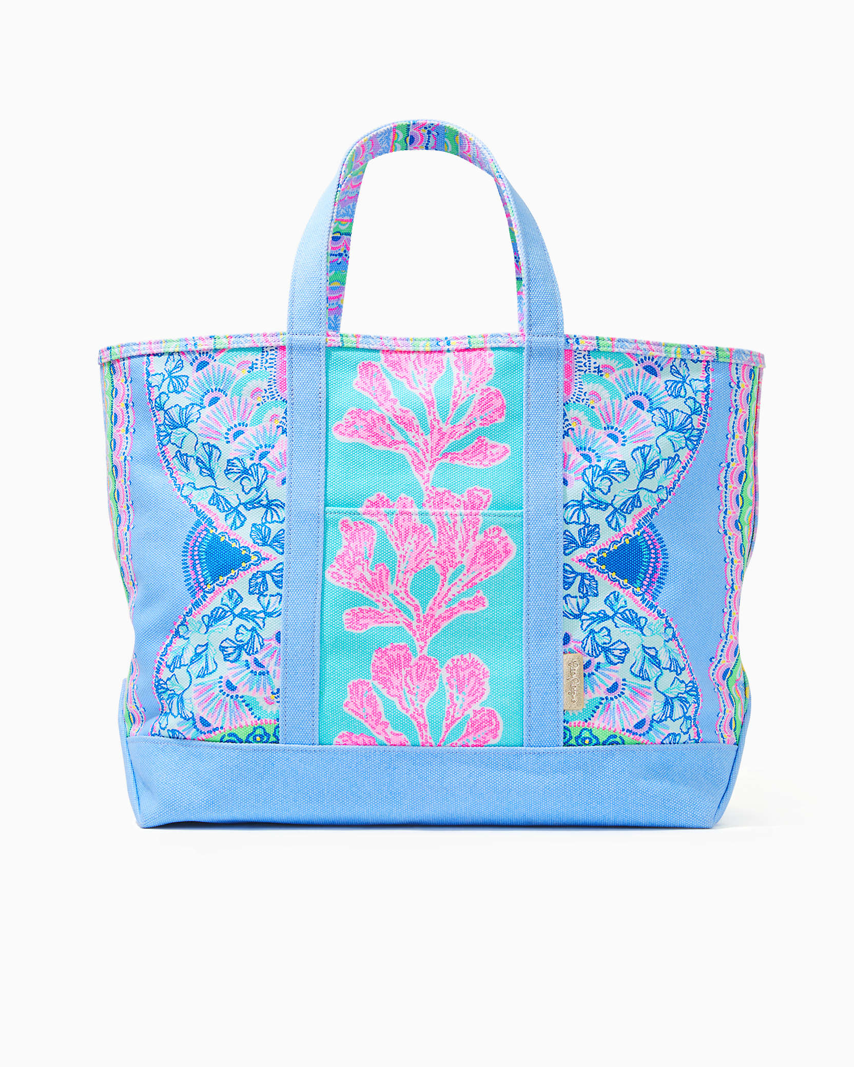 Lilly Pulitzer Mercato Tote In Multi Seaside Shindig Engineered Tote