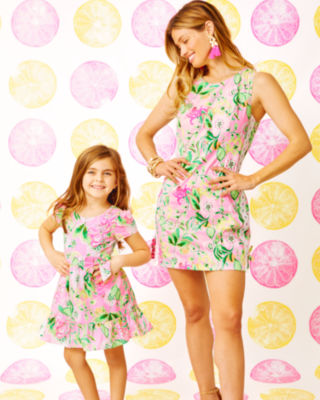 Mila Stretch Shift Dress, Multi Via Amore Spritzer, large image undefined