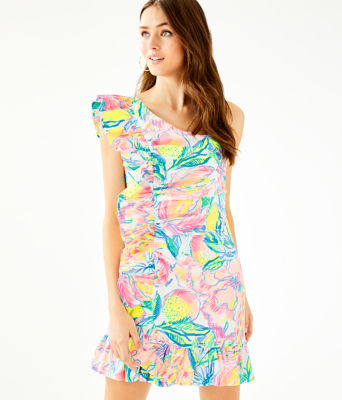 lilly pulitzer one shoulder dress