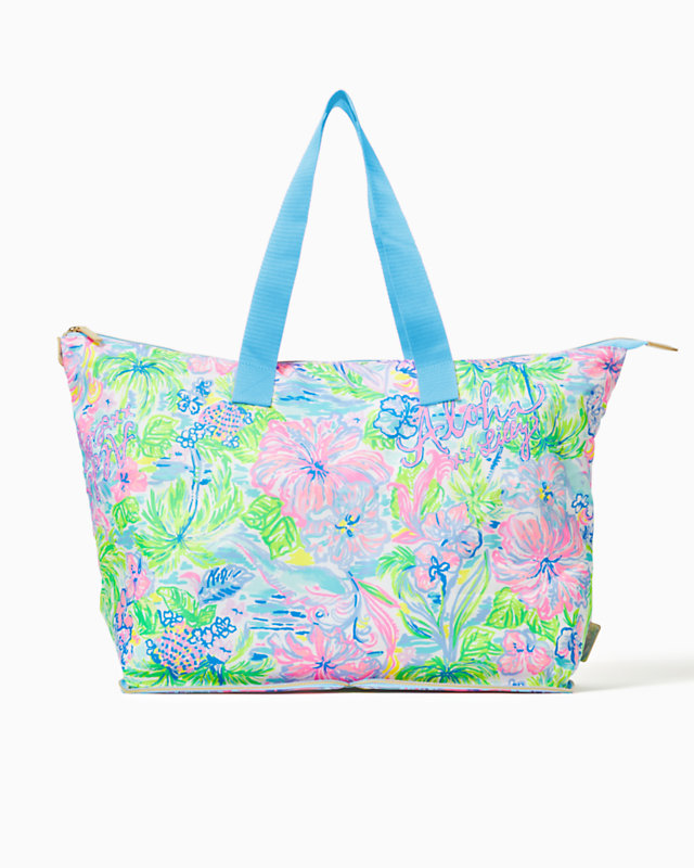 Getaway Packable Tote, Multi Lilly Loves Hawaii, large - Lilly Pulitzer