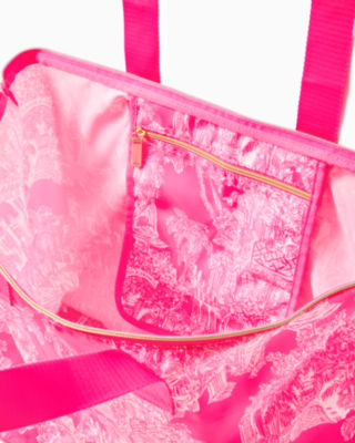 Getaway Packable Tote, Roxie Pink Pb Anniversary Toile, large image 3