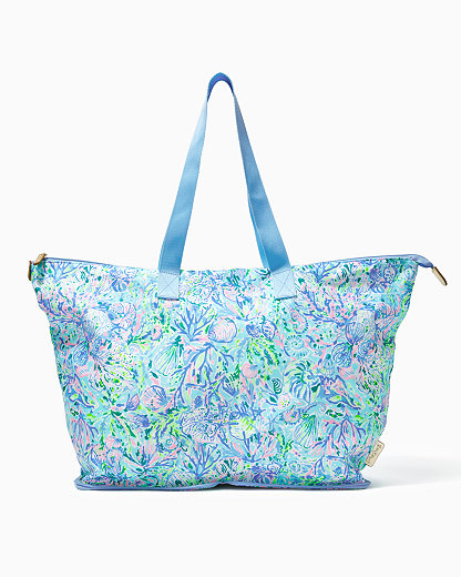 Lilly Pulitzer Getaway Packable Tote In Surf Blue Soleil It On Me