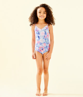 UPF 50+ Girls Danica One-Piece Swimsuit, , large  - Lilly Pulitzer
