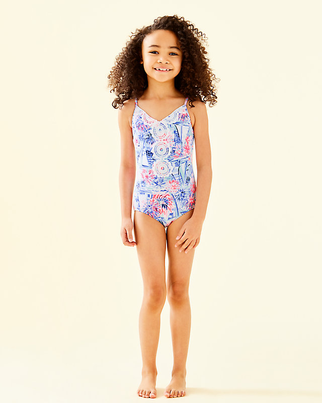 UPF 50+ Girls Danica One-Piece Swimsuit, , large - Lilly Pulitzer