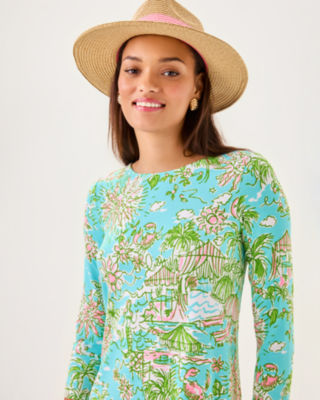 Ophelia Swing Dress, Fresh Water Blue Sunbathers Bliss, large image 2