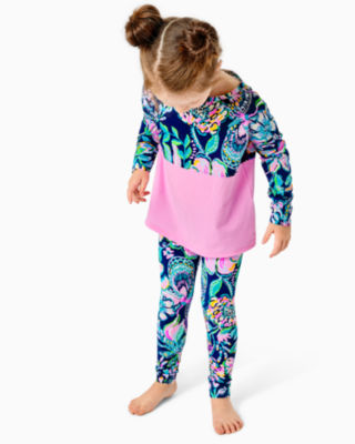 Lilly Pulitzer Kids' Girls Maia Legging In High Tide Navy Shes Got