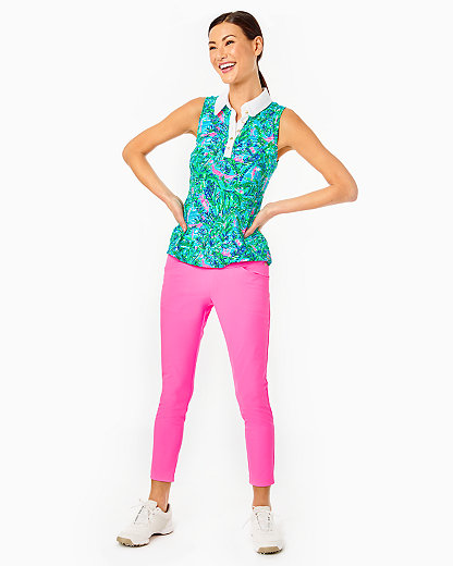 Lilly Pulitzer Upf 50+ Luxletic 28" Corso Pant In Cockatoo Pink