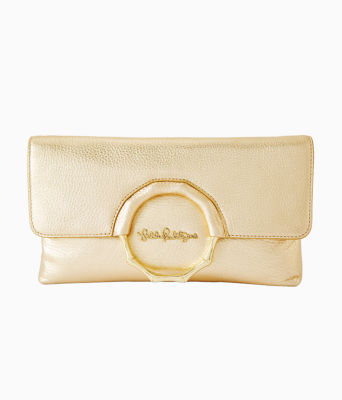 gold metallic clutch