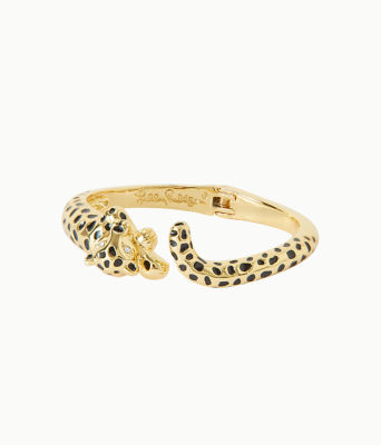 Cheetah Bangle - Spotted Gold Metallic