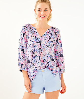 Willa 3/4 Sleeve Top, , large  - Lilly Pulitzer