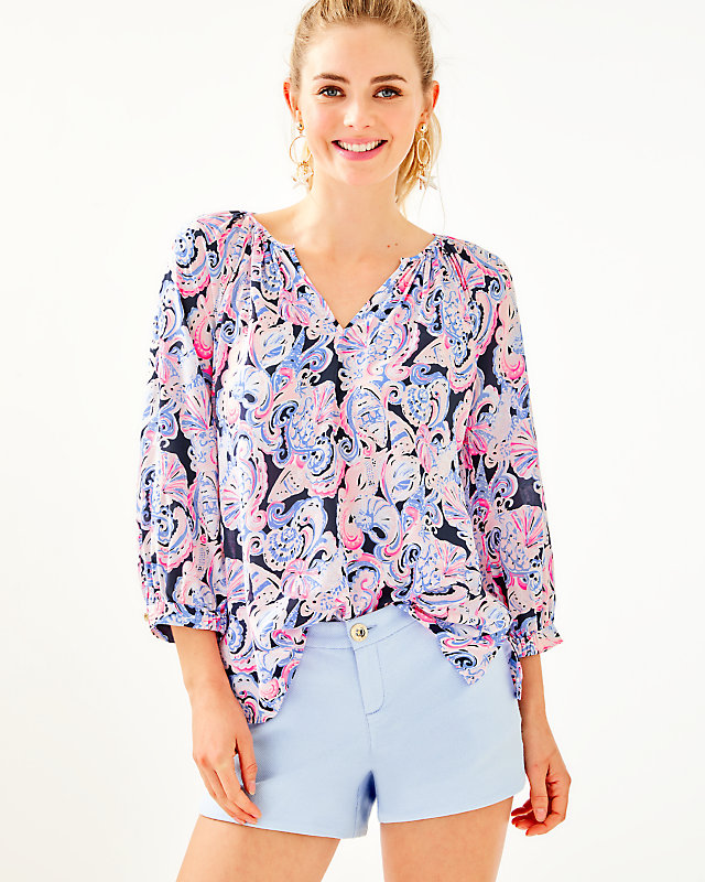 Willa 3/4 Sleeve Top, , large - Lilly Pulitzer
