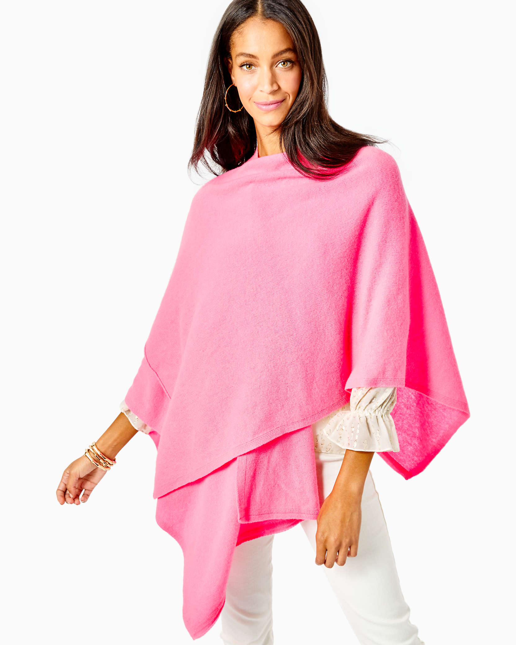 Lilly Pulitzer Terri Cashmere Wrap In Coral Sands