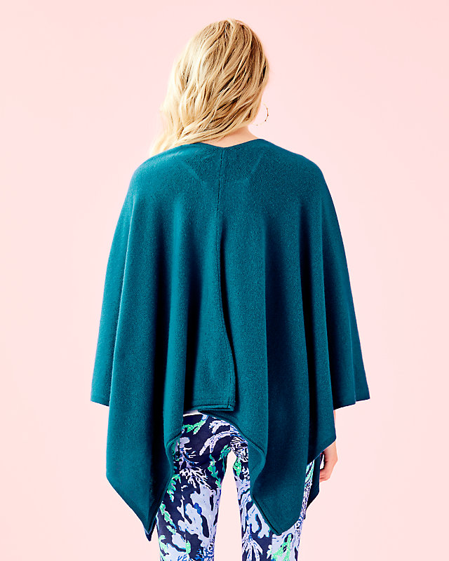 Terri Cashmere Wrap, Inky Tidal, large image null - Lilly Pulitzer