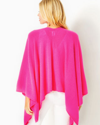 Terri Cashmere Wrap, Pink Palms, large image 2 - Lilly Pulitzer