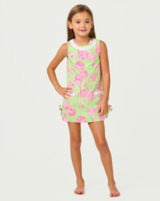 Little Lilly Classic Shift Dress, Pistachio Macaron Alina, large