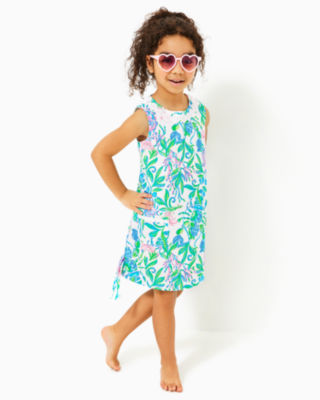 Girls Little Lilly Classic Shift Dress, Resort White Just A Pinch, large - Lilly Pulitzer