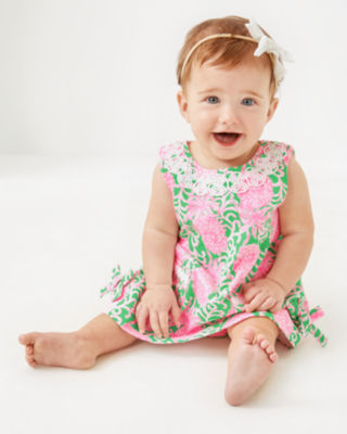 Baby Lilly Infant Shift Dress, Fauna Green Party Like A Pineapple, large - Lilly Pulitzer