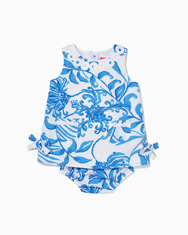 Baby Lilly Infant Shift Dress, Resort White Glisten In The Sun, large - Lilly Pulitzer