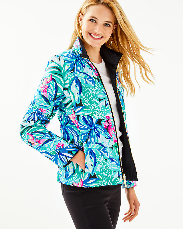 Marilee Reversible Puffer Jacket, , large - Lilly Pulitzer