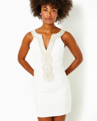 NEW! Women's Lilly Pulitzer Gabby Shift Summer Dress ~ Size 10 ~ White