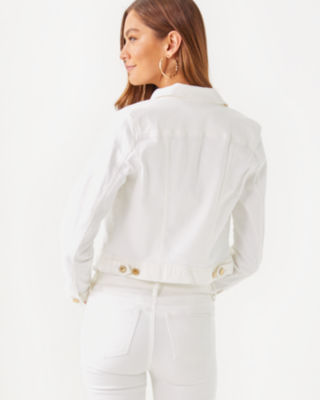 Seaspray Denim Jacket, Resort White, large image 1