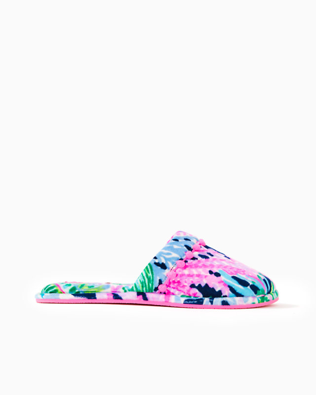 Clara Velour Slippers, , large - Lilly Pulitzer