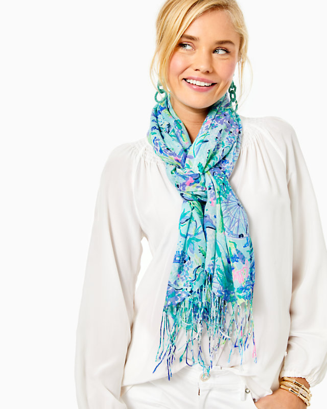 Murfee Scarf, , large - Lilly Pulitzer