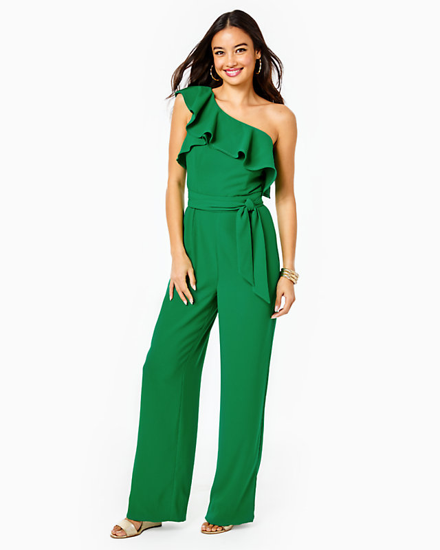 Lyra One-Shoulder Jumpsuit, , large - Lilly Pulitzer