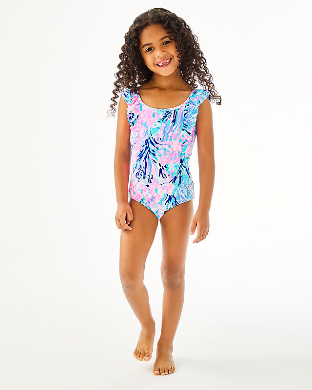 UPF 50+ Girls Ariana One-Piece Swimsuit, , large - Lilly Pulitzer