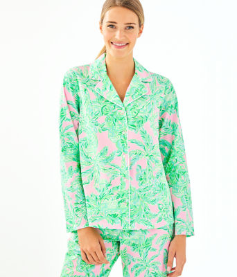 PJ Woven Button Down Top, , large  - Lilly Pulitzer