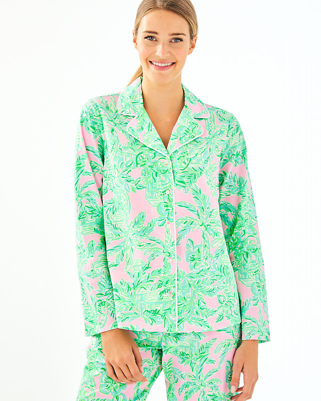 PJ Woven Button Down Top, , large - Lilly Pulitzer