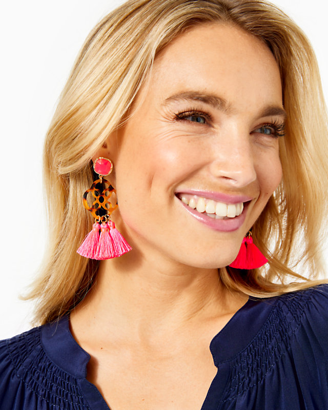 Sandpiper Earrings, Raz Berry, large image null - Lilly Pulitzer
