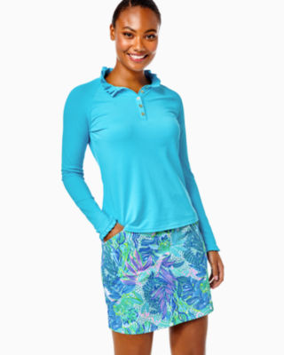 Lilly Pulitzer Upf 50+ Luxletic Monica Skort In Botanical Green Holiday In The Sun Golf