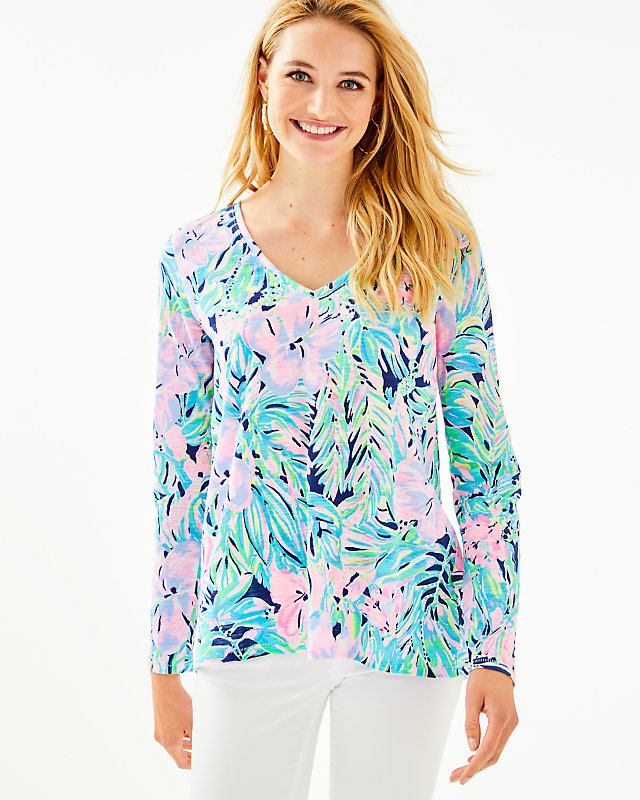Etta Long Sleeve Top, , large - Lilly Pulitzer