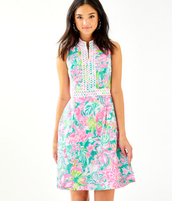 Franci High Collar Dress, , large  - Lilly Pulitzer