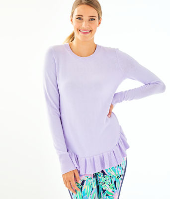 Estela Ruffle Sweater, , large  - Lilly Pulitzer
