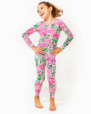 Girls Mini Sammy Pajama Set, Conch Shell Pink Koala La La, large - Lilly Pulitzer