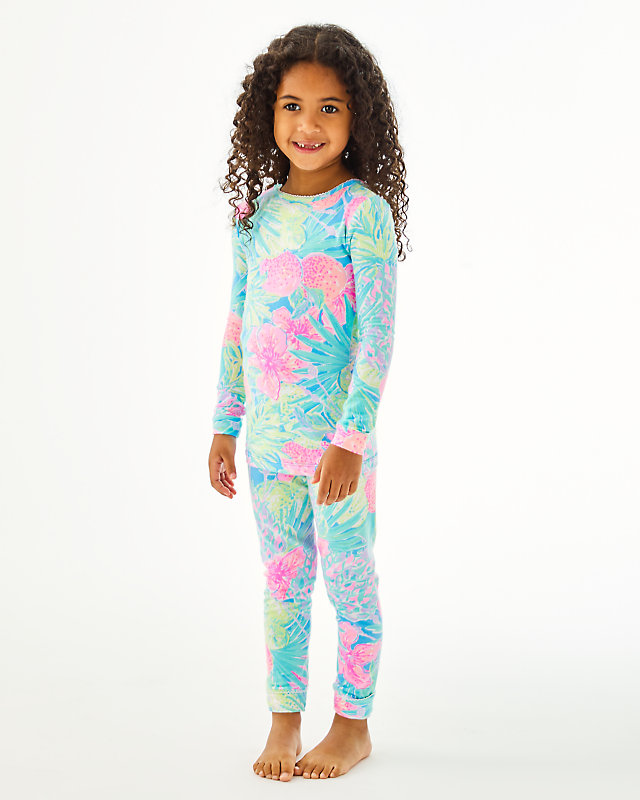 Girls Mini Sammy Pajama Set, Multi Swizzle In Reduced, large image null - Lilly Pulitzer