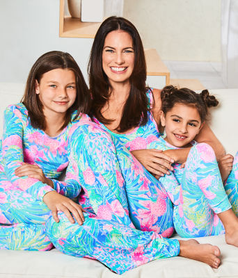 Girls Mini Sammy Pajama Set, Multi Swizzle In Reduced, large image 4 - Lilly Pulitzer