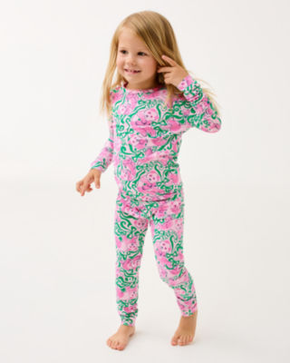Lilly Pulitzer Girls Mini Sammy Pajama Set In Multi
